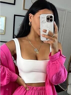 Elegant Cream Women's Crop Top